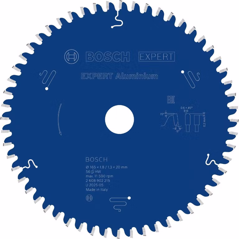 Lama circolare Bosch EXPERT per alluminio, 165x20 mm, Z56