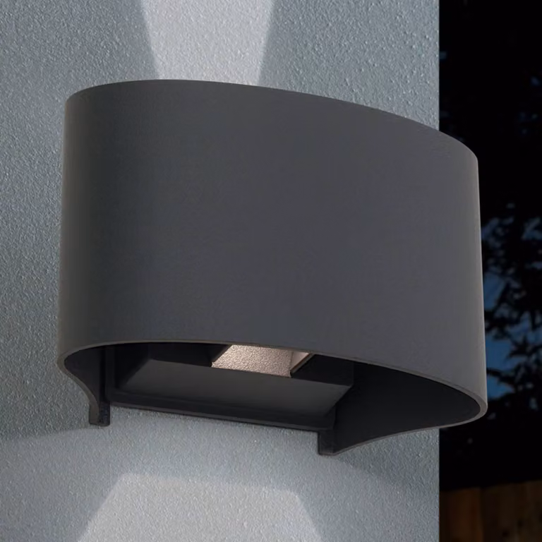ORION Applique da esterni a LED Greta, Nero, Alluminio, Moderno, Applique LED da esterni