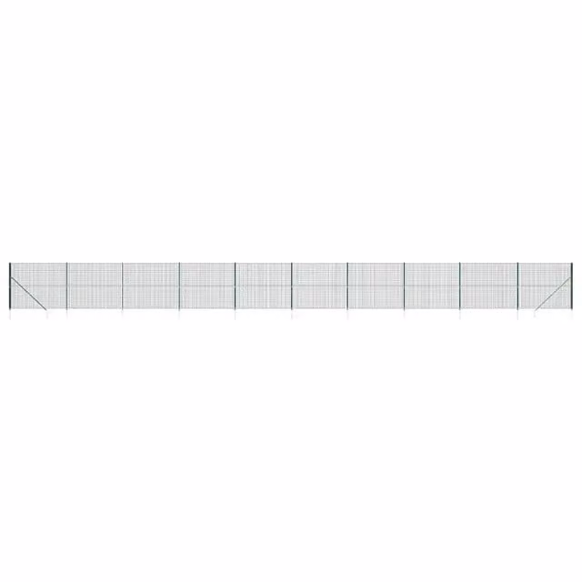 Recinzione da Giardino | Recinzione Metallica con Picchetti Ancoraggio Verde 1,4x25 m
