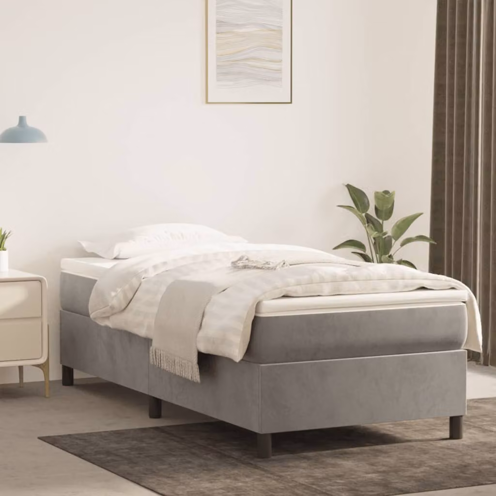 Coprimaterasso traspirante vidaXL in poliestere, disponibile in bianco o grigio, L 120 x P 190 x H 5 cm