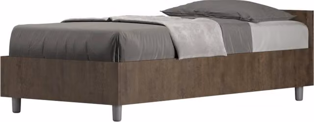 BS COM Letto singolo contenitore 80x200 noce