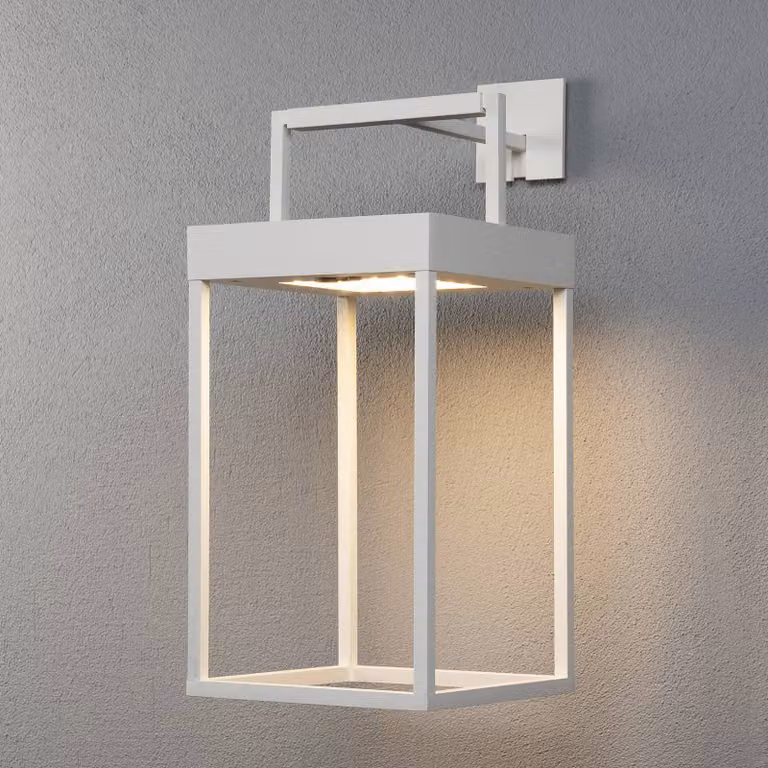Konstsmide Lanterna LED solare Portofino parete/tavolo bianco Portofino, dimmerabile, Bianco / Opale, Alluminio, Moderno, Lampada solare da esterni