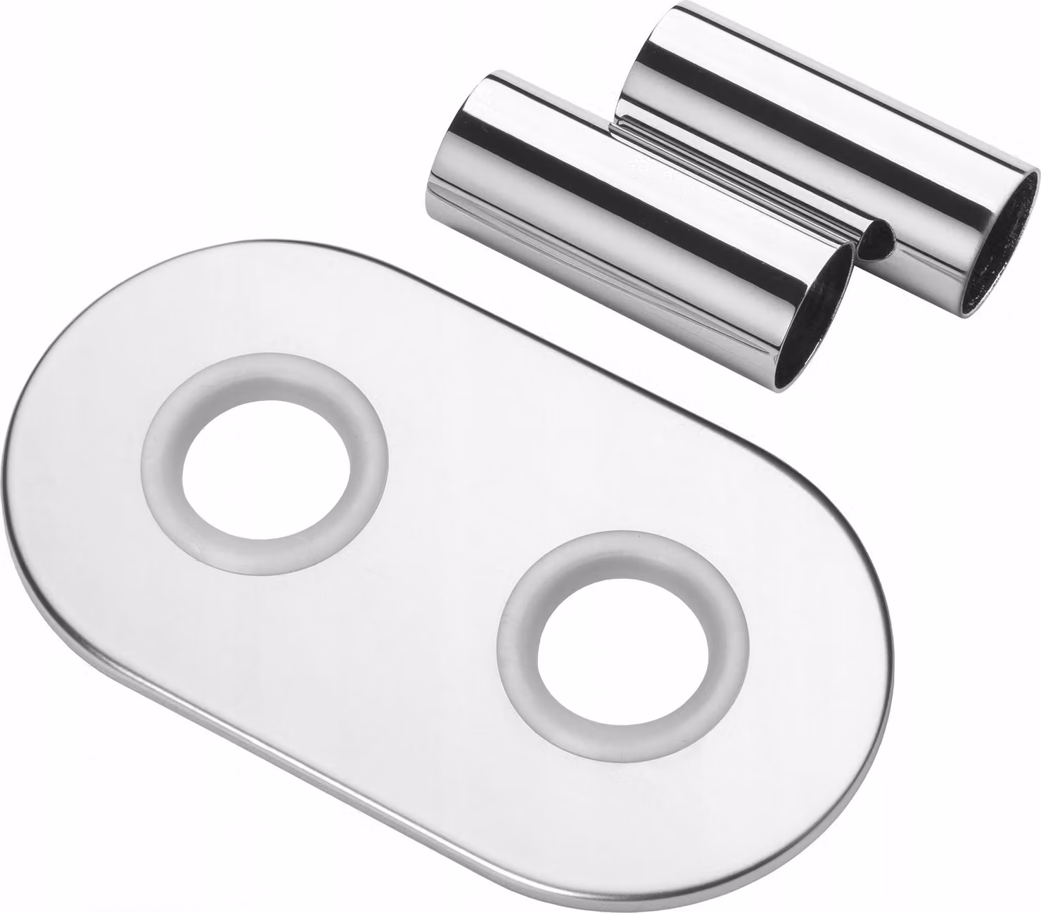 Set Di Coperture Cromate Doppie Invena Per Le Connessioni Dei Tubi Dei Radiatori