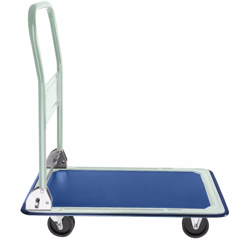 Carrello con pianale pieghevole tectake in acciaio bianco con portata massima 150 kg