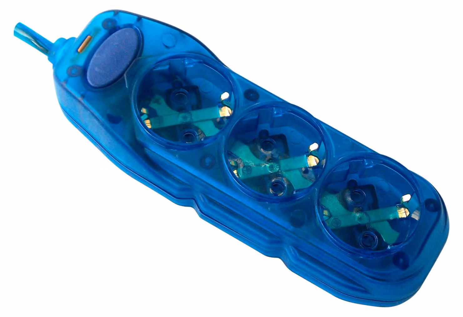 Electraline 59639, ciabatta multipresa a 3 prese con interruttore, cavo da 1,5 metri / Multipresa