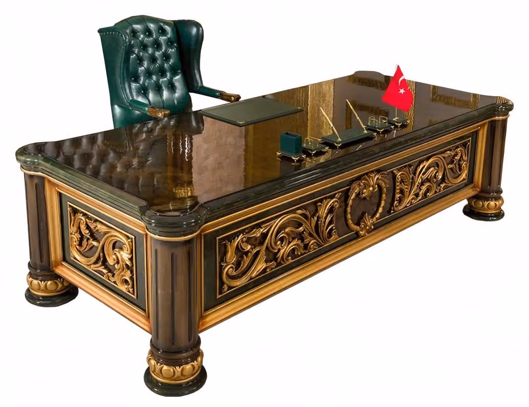 Arbeitszimmer Schreibtisch Chefsessel Art déco Arbeitszimmer Exquisit Luxus