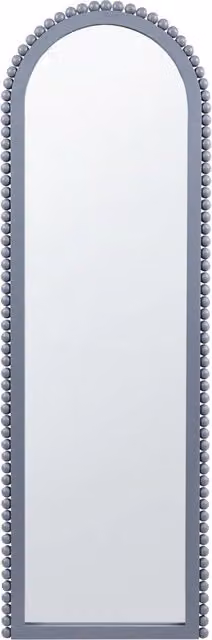 Specchio da Parete Moderno BELIANI in Legno e Vetro Grigio L: 53 cm, H: 165 cm
