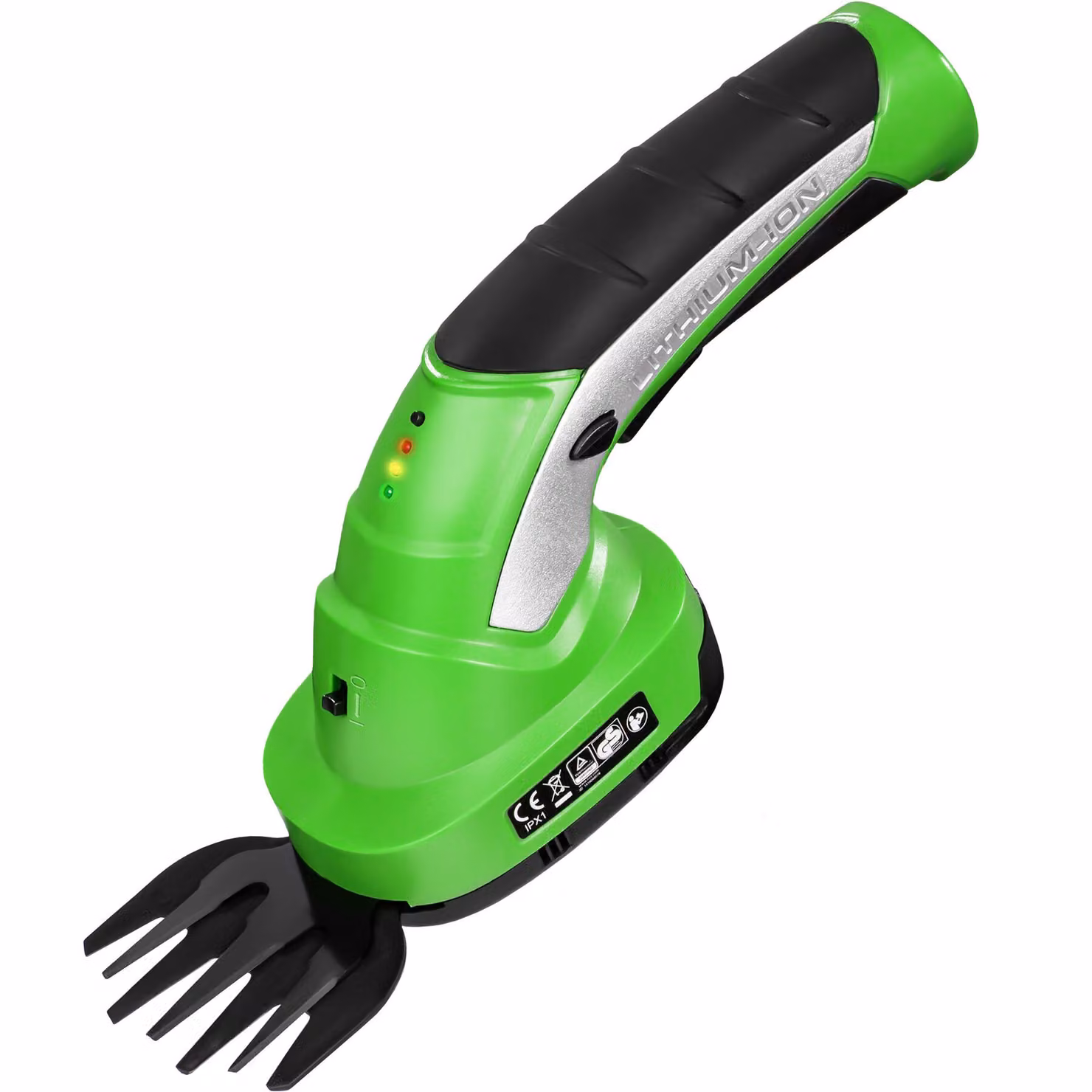 Tagliasiepi a batteria Tectake con asta telescopica, 2 accessori e caricabatterie rapido, verde – 3