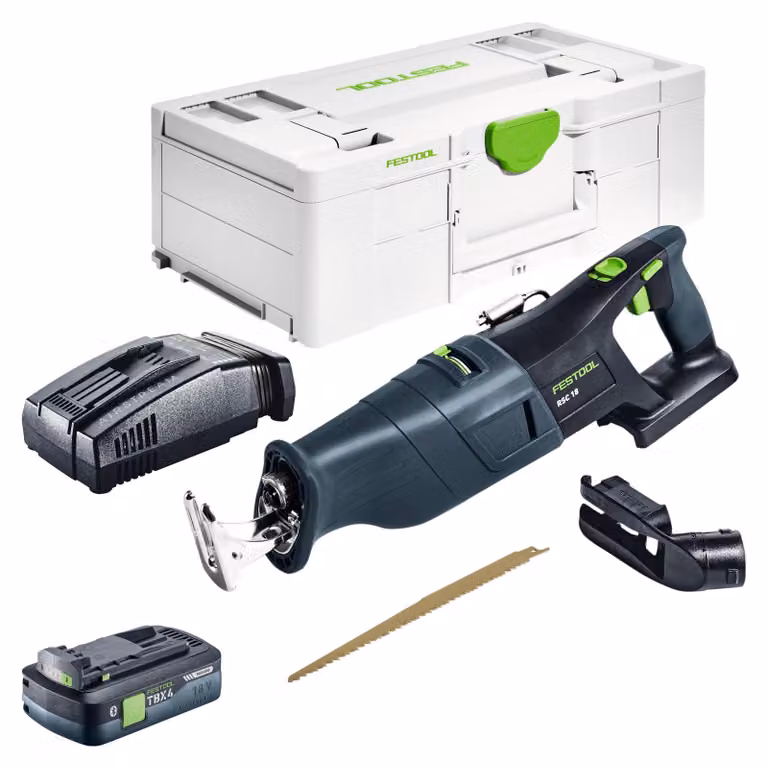 Sega a gattuccio a batteria Festool RSC 18 EB-Basic 18 V Brushless + 1x batteria 4,0 Ah + caricabatterie rapido + Systainer