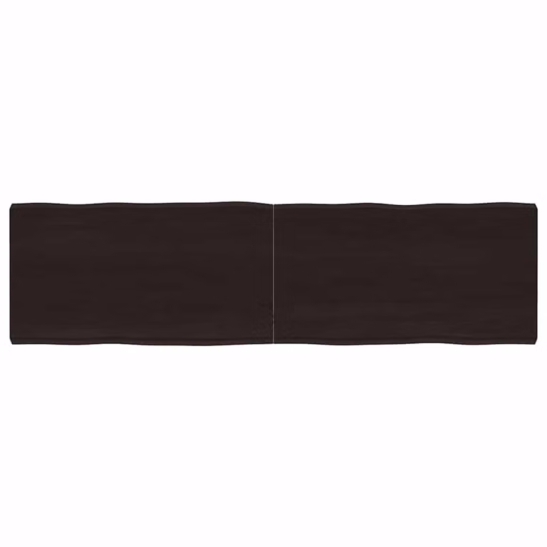Piano Tavolo in Rovere con Bordo Naturale Marrone Scuro vidaXL L: 180 cm, P: 50 cm, H: 36 cm
