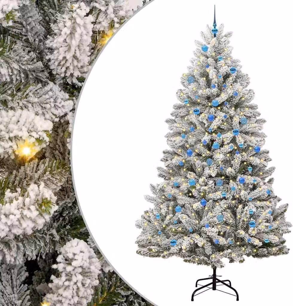 Albero di Natale artificiale con 300 LED Verde e Bianco 240 cm