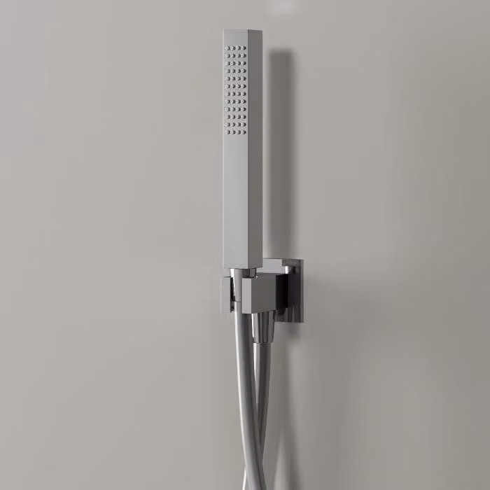 Set doccia Kronenbach, modello 2, con soffione a pioggia rettangolare e raccordo a muro