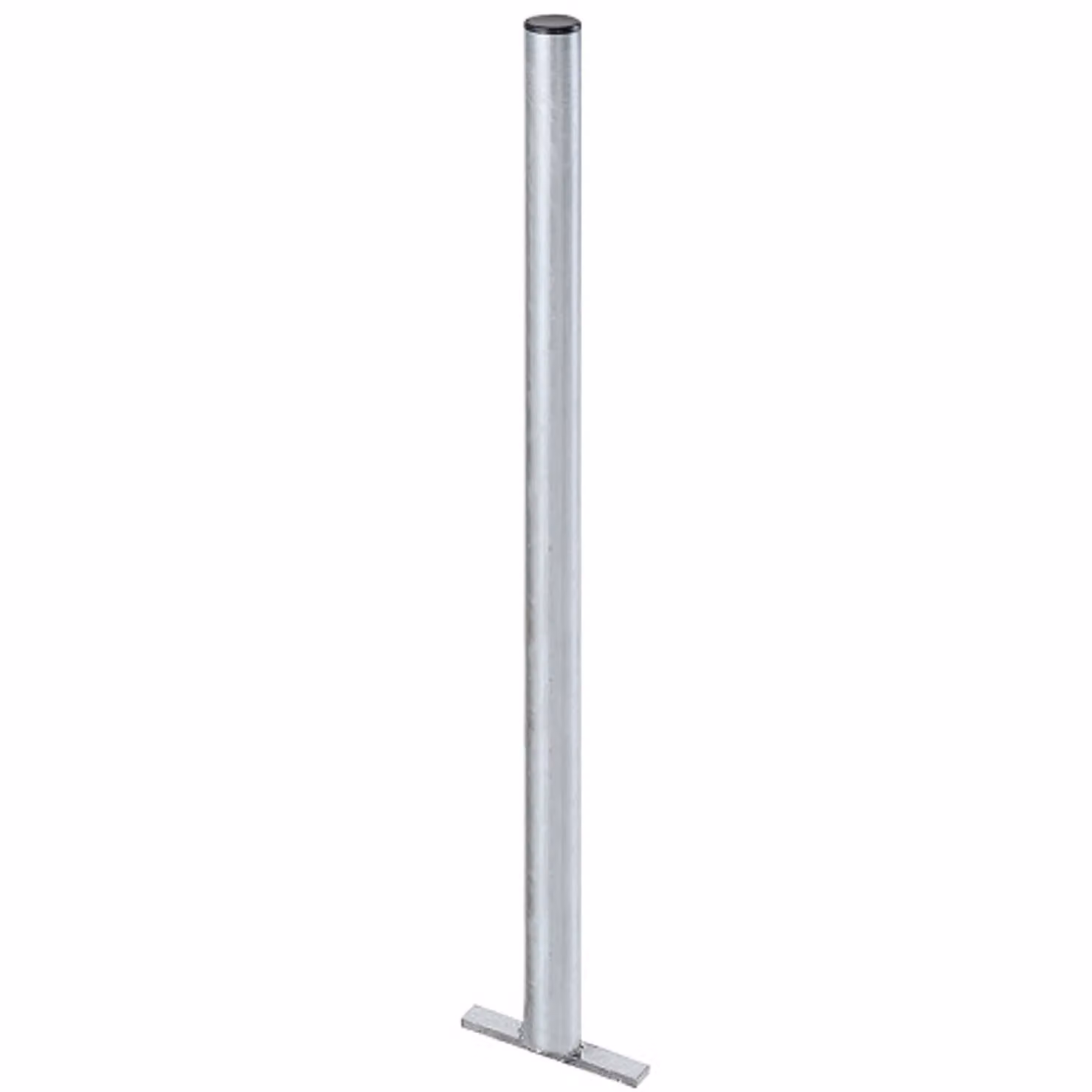 Palo in acciaio zincato per cestino stradale 60x1200 mm