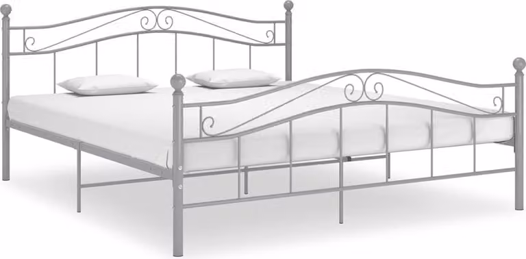 Letto The Living Store in metallo grigio 140x200 cm