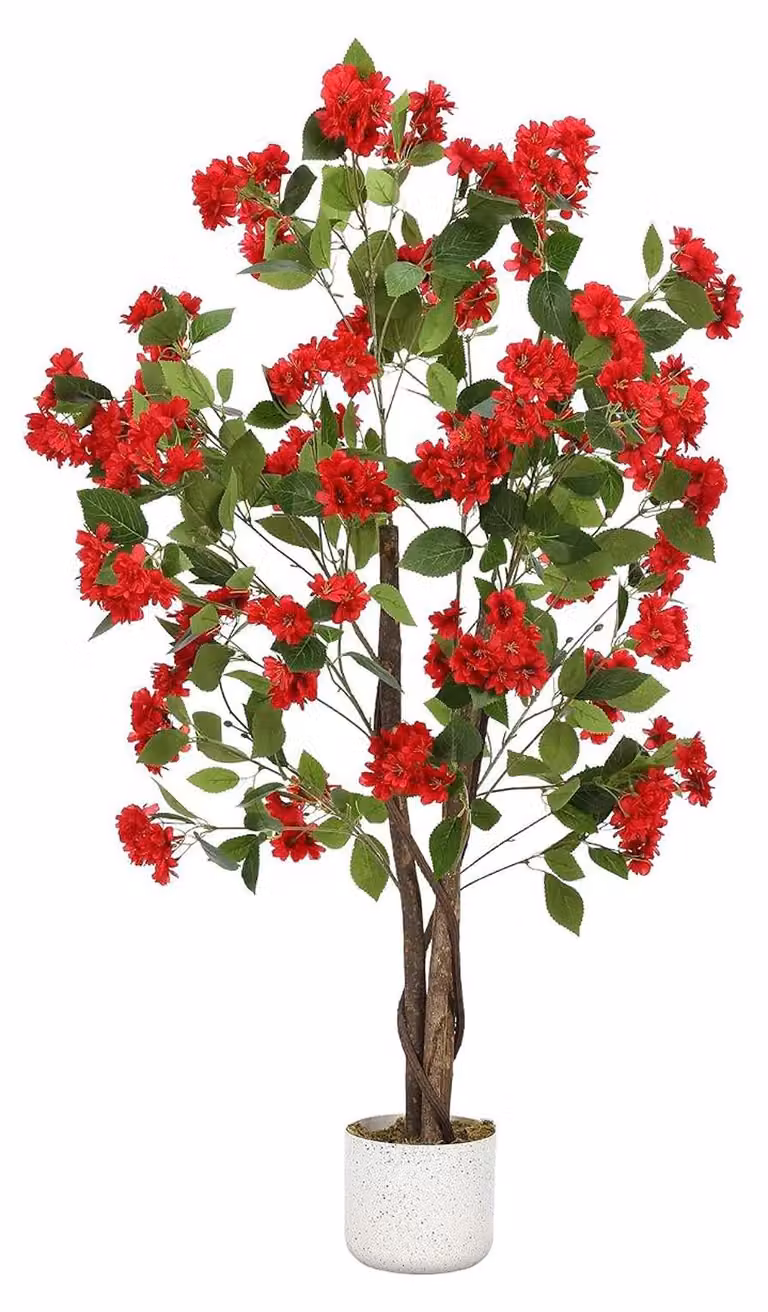 Osmanthus in vaso, dall'aspetto realistico, con foglie dettagliate, facile da assemblare, altezza 120 cm