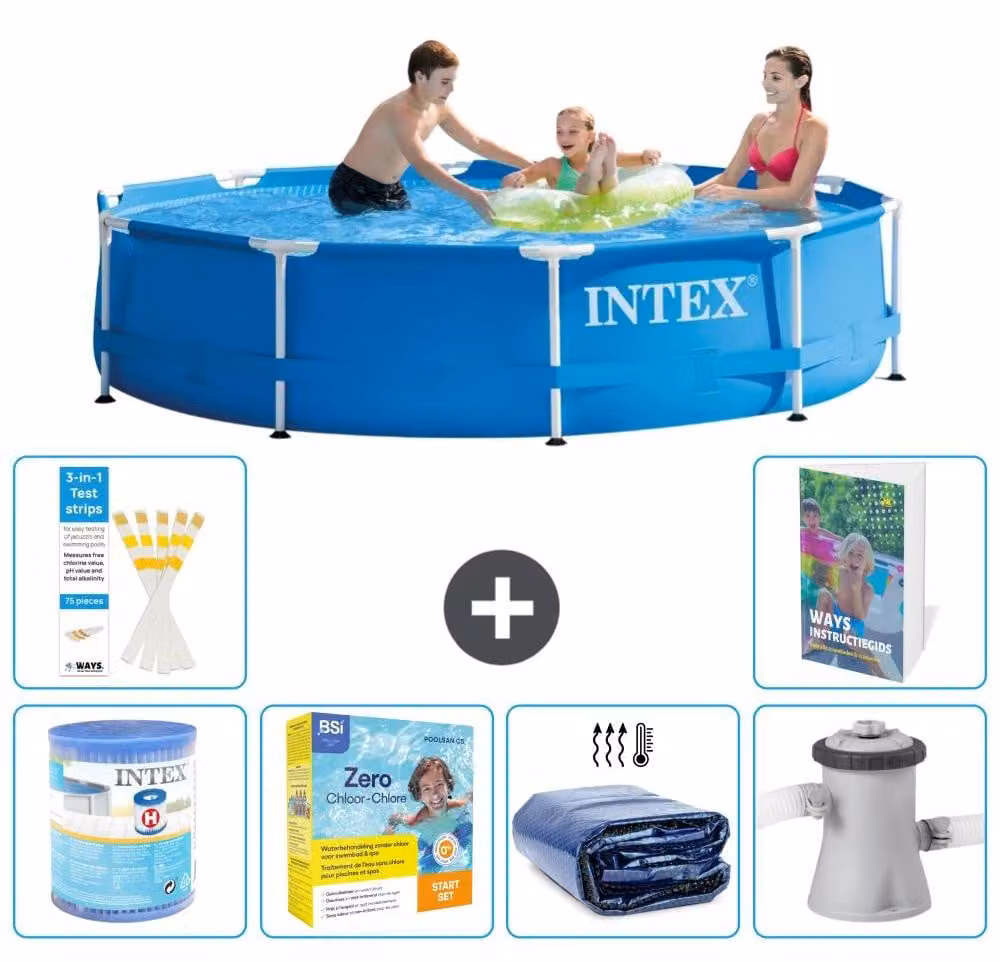 Piscina autoportante rettangolare - 305x76 cm - 5 pezzi - Modello S50