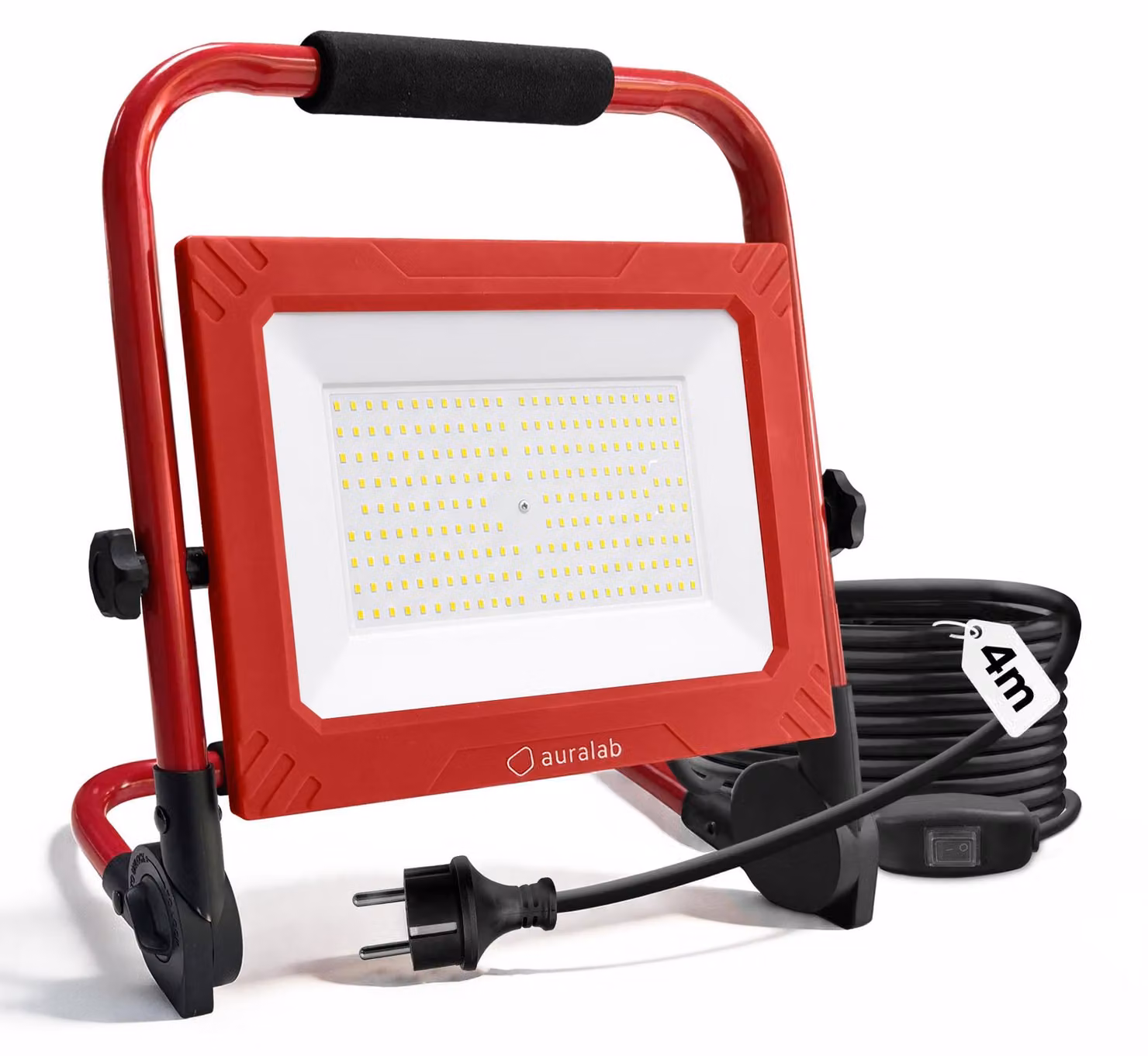 Lampada da lavoro LED da 200W con spina, 20000 lumen, pieghevole
