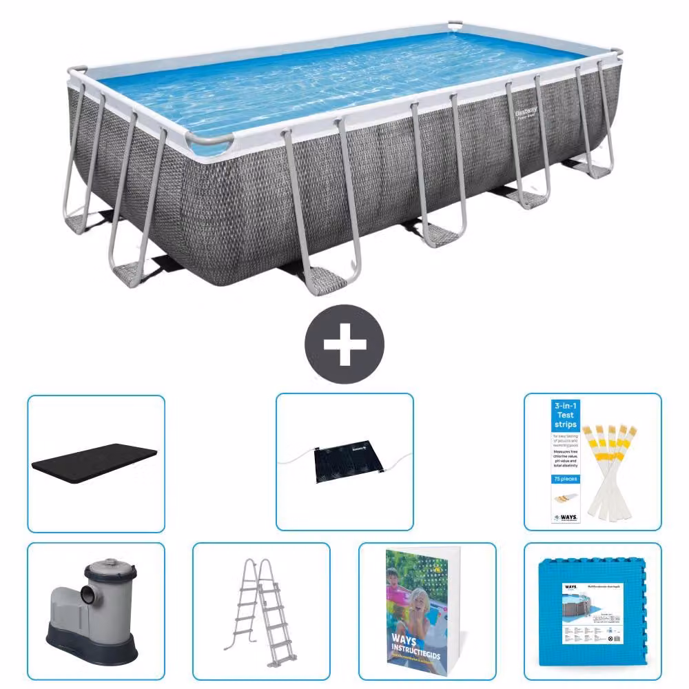 Bestway Power Steel, piscina rettangolare - 549x274x122 cm - 6 pezzi, modello S621