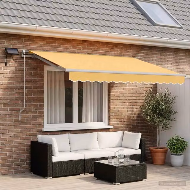 Tenda retrattile Sabbia 450 × 300 cm Tessuto e Alluminio 3426175
