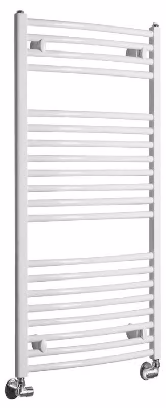 Radiatore da bagno Aqualine ORBIT con attacco laterale 450x960 mm, bianco