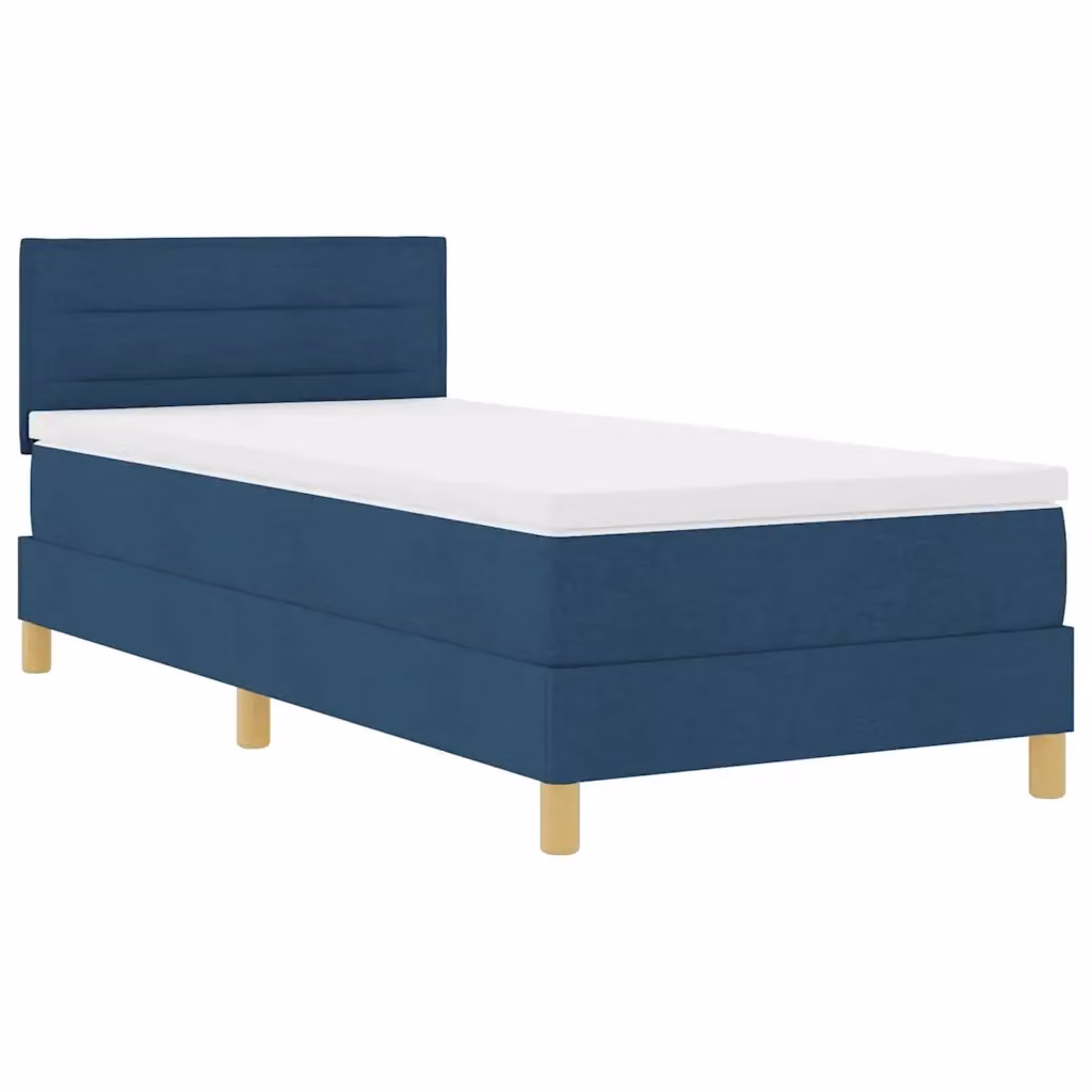 Letto moderno vidaXL con illuminazione LED blu e porta di ricarica USB in tessuto, L/P: 100 x 200 cm – 2