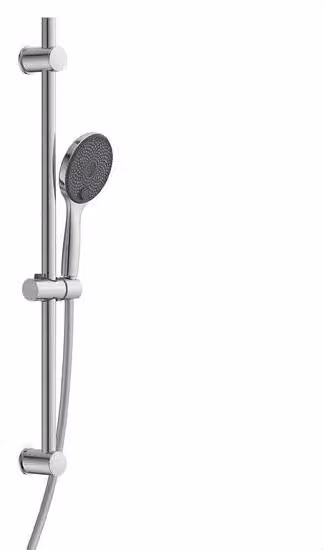 Set doccia Famanu con barra di scorrimento da 90 cm, soffione doccia a 3 funzioni e funzione di risparmio idrico