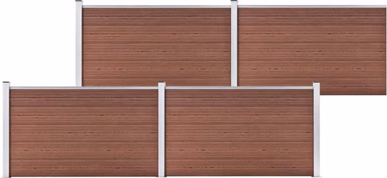 Maison Exclusive - Recinzione da giardino in WPC 699 x 106 cm, marrone
