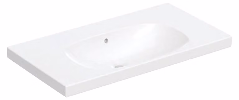 Geberit Acanto lavabos avec tablette, sans trou pour robinetterie, avec trop-plein, 900x480mm, 500.624.01.2, 500.624.01.2