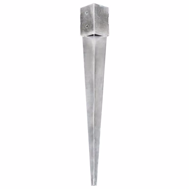 Picchetti di Terra 12 pz Argento 10x10x91 cm in Acciaio Zincato