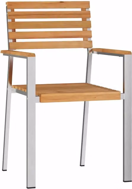 Sedia da Giardino 2 pz | Sedie da Esterno Olio Naturale Legno di teak solido