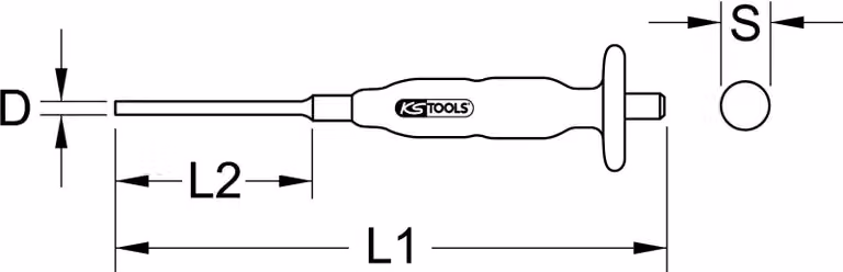 KS Tools Punzone per derivazioni, Ø 8 mm, cilindrico, 156.0235
