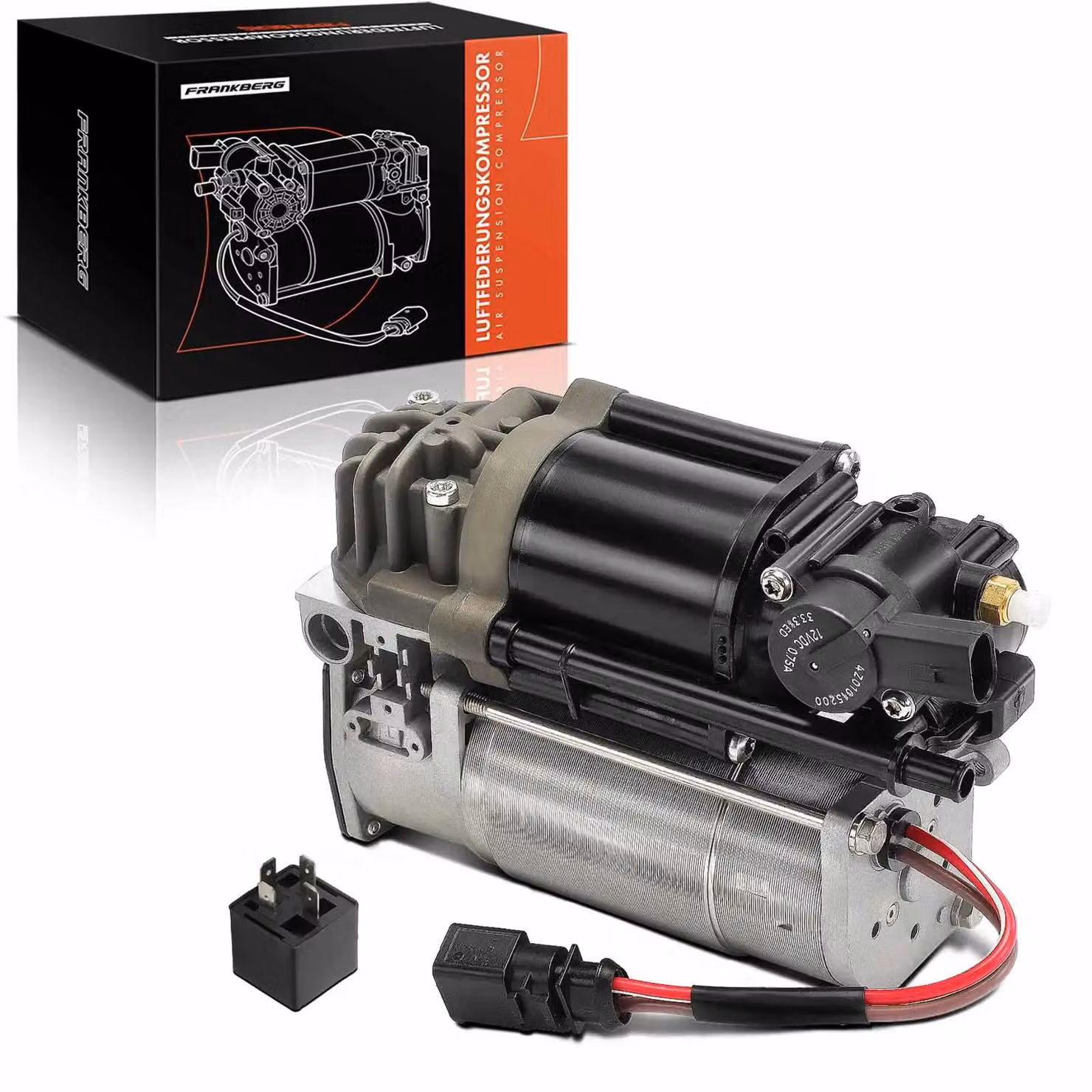 Compressore per sospensioni pneumatiche - Compressore per sospensioni ad aria - Codice OEM: 4H0616005D, 4H0616005C, 4H0616005 - Con relè - Senza staffa di montaggio - 4,1 kg