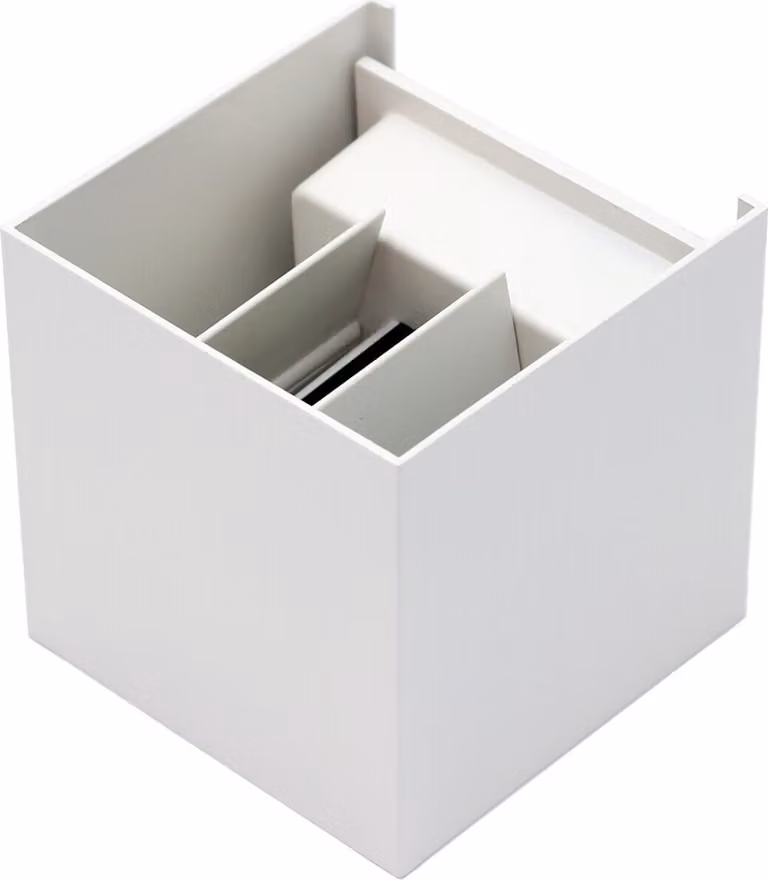 Applique da esterno a LED Leo, bianca, 6 W, bianco neutro, 490 lm, alluminio, dimensioni: 10x10x10 cm, IP54, IdeaLED