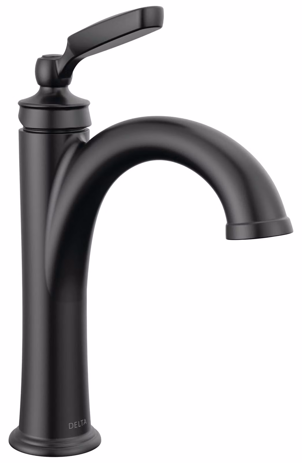 Miscelatore per lavabo, arco alto, nero opaco, monoblocco, tecnologia DIAMOND Seal