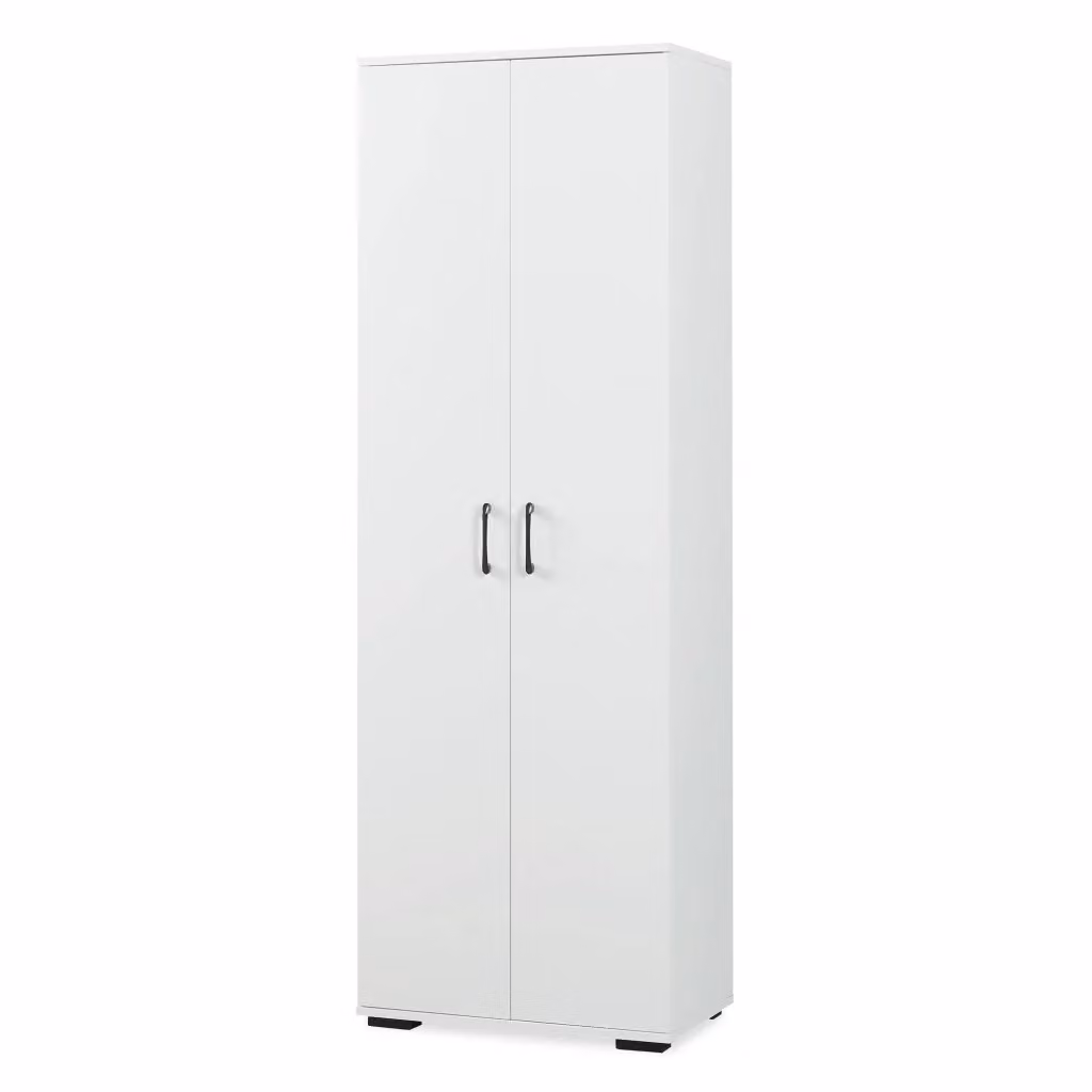 Armadio Multifunzionale Chalvefted en.casa a 2 Ante con Vano Portascope, Bianco, H 175 cm x L 60 cm x P 35 cm – 2