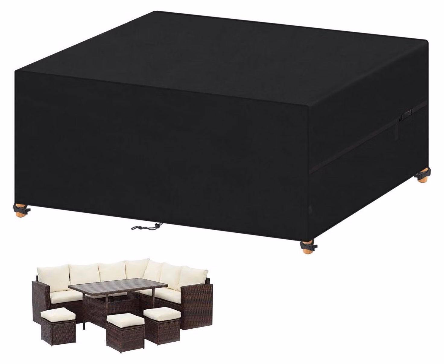 Copertura impermeabile per mobili da giardino, realizzata in tessuto Oxford 420D, dimensioni 245x165x100 cm