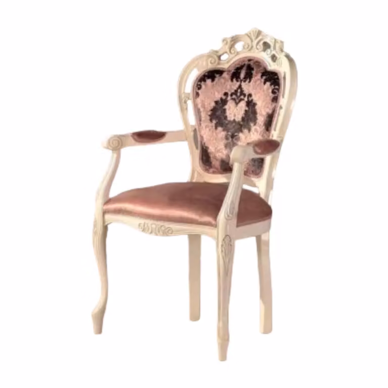 Capotavola shabby chic in legno massello di faggio rosa con pannello imbottito e decorazioni floreali Mobili 2G L: 103 cm, H: 57 cm, P: 56 cm