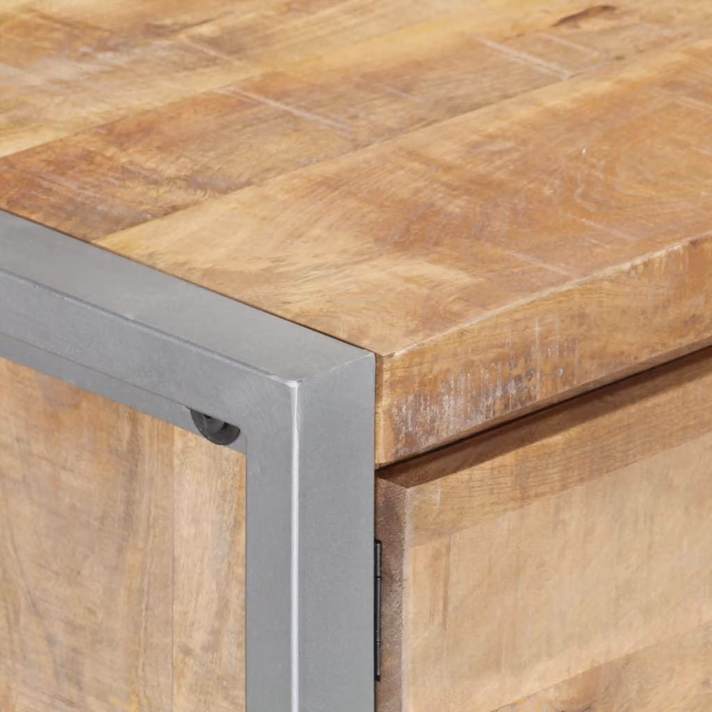 Tavolino 95x50x40 cm Legno di mango grezzo