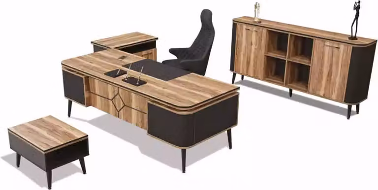 Holz Schreibtisch Arbeitzimmer Büro Möbel Designer Möbel 220x90 Tisch
