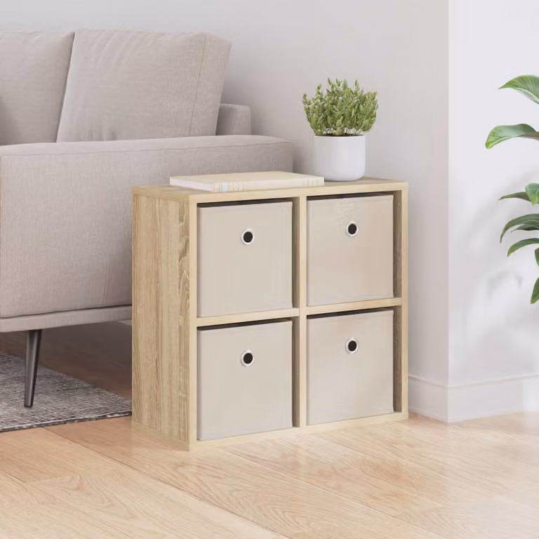 Credenza moderna vidaXL in rovere color beige e marrone L: 49,5 cm, P: 22 cm, H: 47 cm