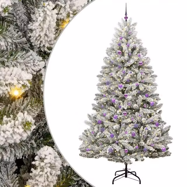Albero di Natale | Decorazioni natalizie artificiale con 300 LED Verde e Bianco 240 cm