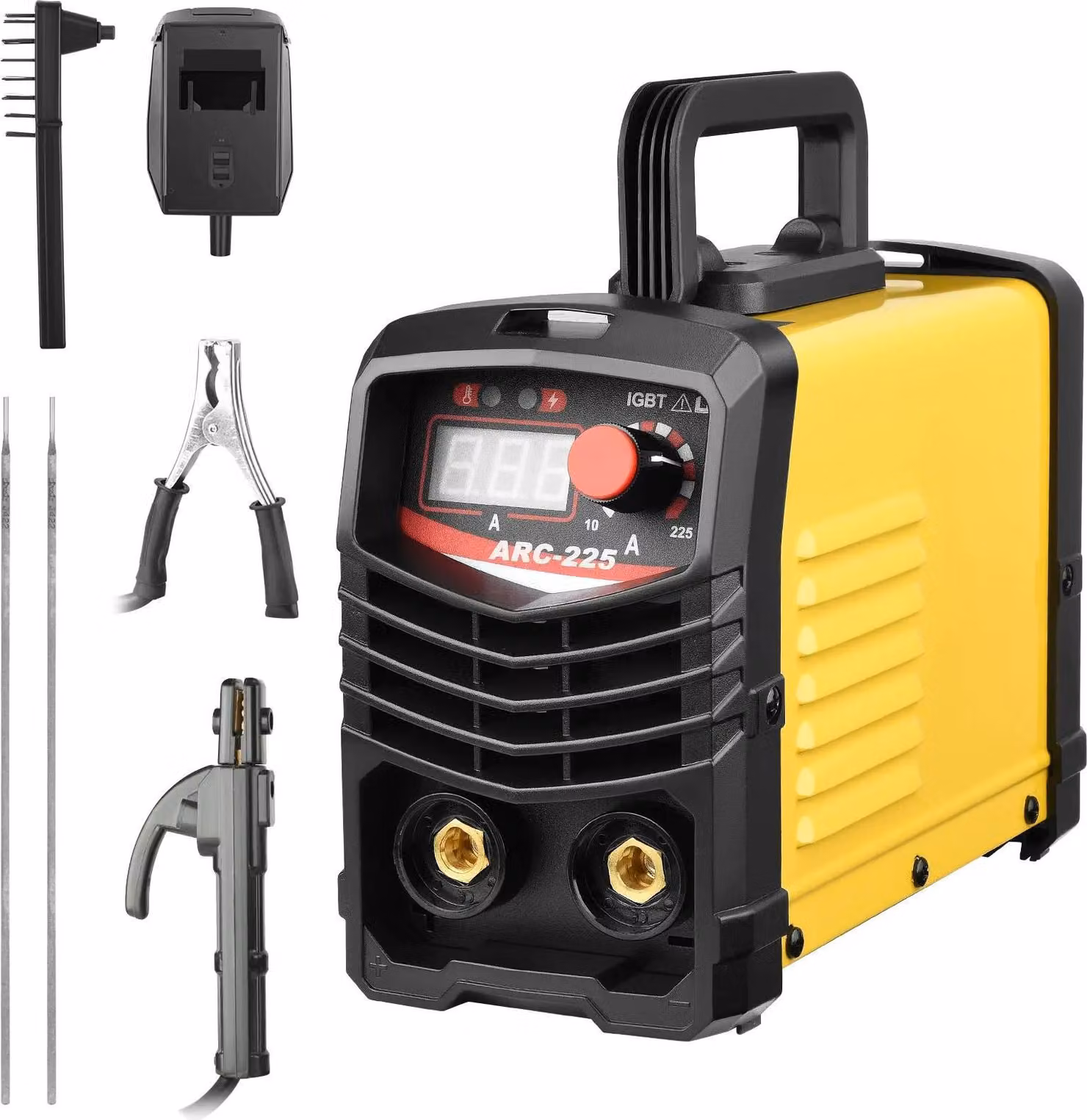 Saldatrice MMA inverter da 120A - Saldatrice ad arco per principianti - Saldatrice portatile - Gialla