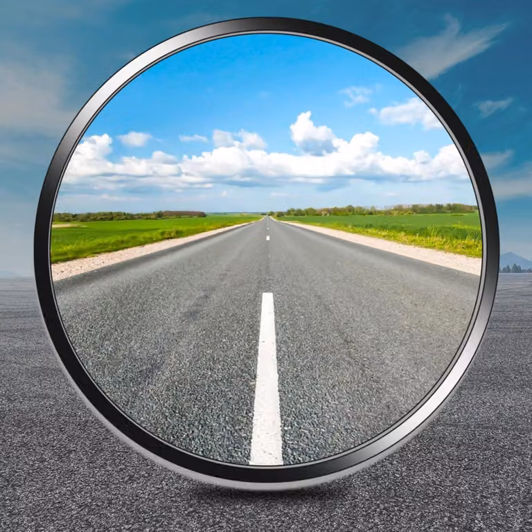 Specchio retrovisore di dimensioni 30 cm, con ampio angolo di visuale, ideale per la guida in condizioni di traffico intenso