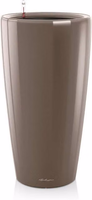 Vaso autoirrigante Rondo Premium LECHUZA in polipropilene colore tortora H 75 cm x ø 40 cm