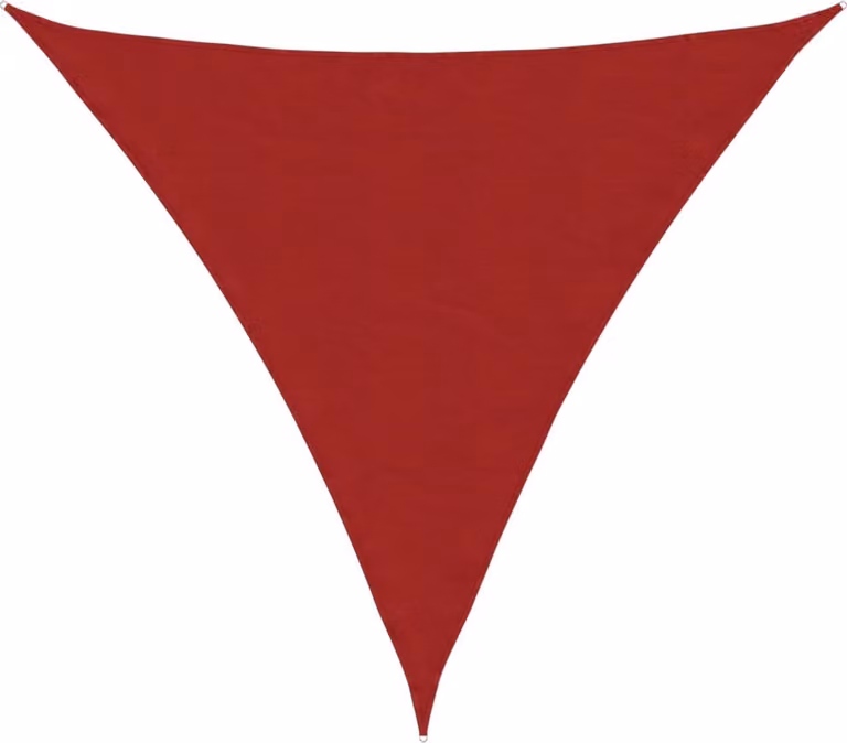 Parasole a Vela Oxford Triangolare 4,5x4,5x4,5 m Rosso