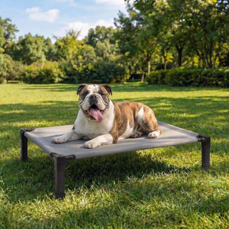 Letto rialzato per cani, dimensioni 107x76x21 cm, in rete, per uso interno