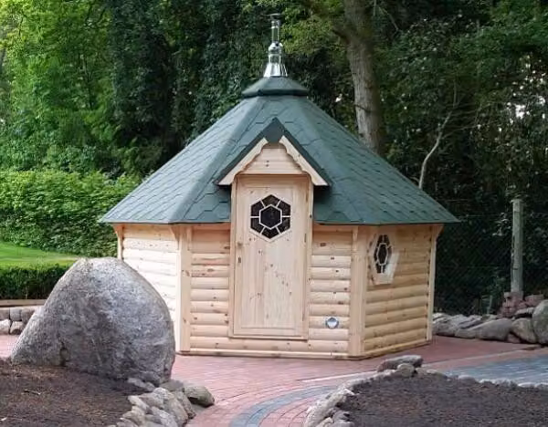 Gartensauna Saunahütte Holzsauna Naturholzsauna Außensauna Outdoor-Sauna