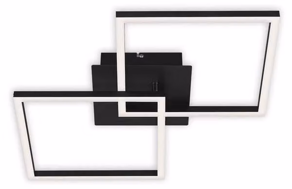 Lampada da soffitto LED dimmerabile orientabile 24W nero metallo-plastica Briloner
