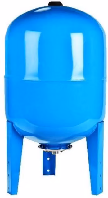 Idrosfera verticale ZEL in acciaio smaltato con membrana, 80 lt, 8 BAR, argento e blu