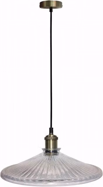 Lampada a sospensione Candellux Chester in ottone e vetro trasparente, Ø 30 cm